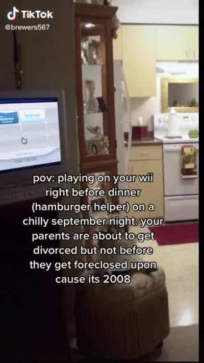 POV: you play on your wii before dinner