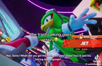 Trash talk in sonic crossworlds