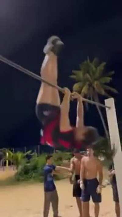 This girl got some cool gymnastic skills