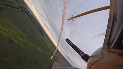 Ukrainian combat helicopters suppressed an area of enemy concentrations. May 2025