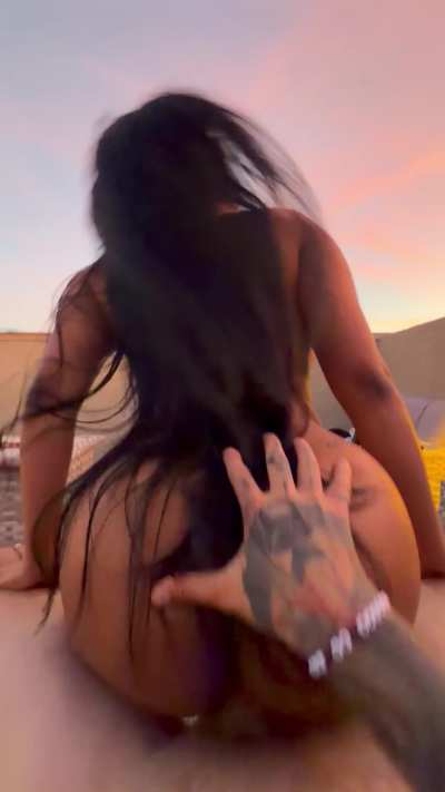 Moved into a new house and she wanted to be the first to fuck me on the roof