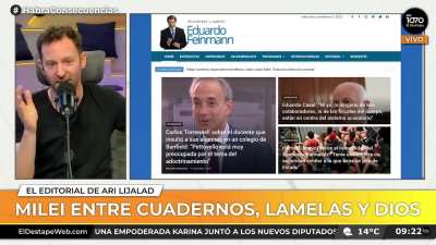 Ari Lijalad: "Yo repito, yo estoy a favor de la pauta oficial, creo que tiene que existir, creo que el estado tiene una responsabilidad de garantizar la pluralidad de voces, que la pauta oficial se tiene que usar justamente para eso"