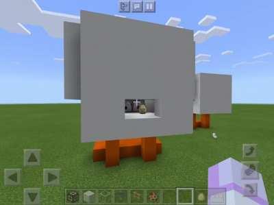 A working giant chicken.