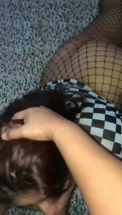 She loves getting her throat fucked