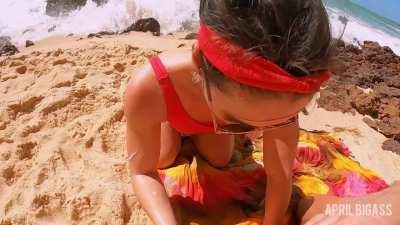 Getting a facial at the beach!!!!!