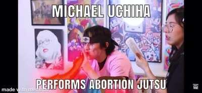 I felt the need to repost this amazing anti-abortion Sasuke roleplay, but with top and bottom text.