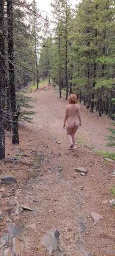 I was dared to do a naked walk on the top o[f] a mountain