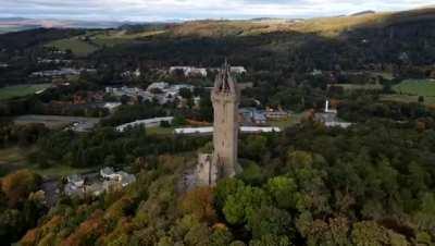 Drone footage over the Wallace monument
