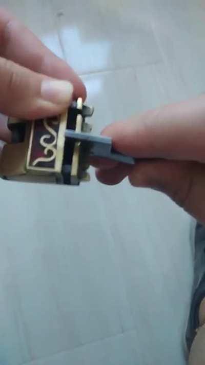 Really old lock my grandpa used to lock his chest, 1950s