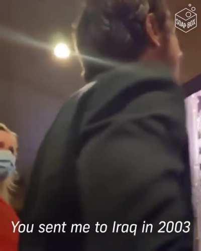 Iraq war veteran confronts George Bush