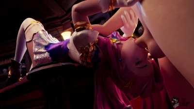 Seraphine gets face-fucked (TheCount)