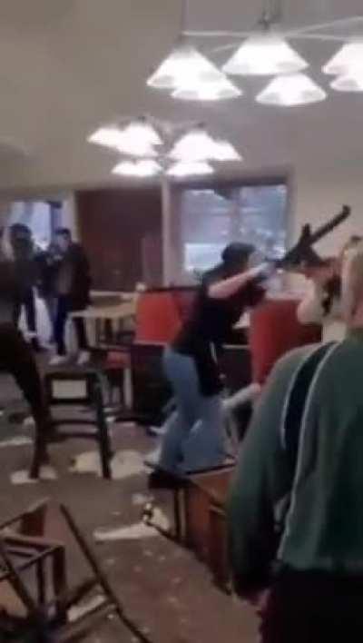 Starting a fight and trashing a restaurant because they ran out of steak in the buffet and someone cut the line