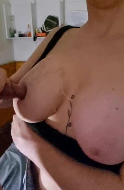 I love that my tits stick