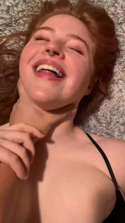 Sucking Daddys thumb calms her down