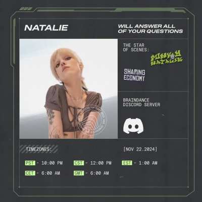 AMA alert with Natalie: Braindance Discord Server, Friday 22 Nov, PST - 10:00 PM, CST - 12:00 PM