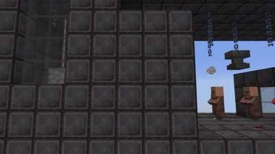 The origin of Iron Golems. I guess that's what happens when villagers run out of iron blocks...