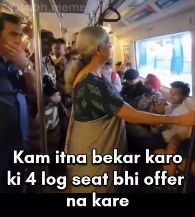 She didn't wanna sit with middle class