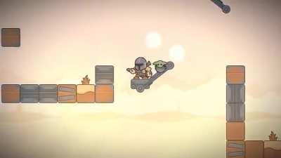 Got in contact with Make-a-Wish who said one of the kids was a big fan of the Mandalorian and gaming, so together we created a Mandalorian game!