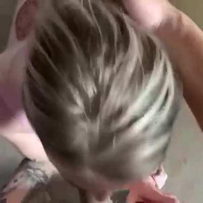 Pretty Blonde Sucking Cock