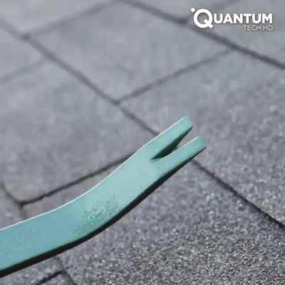 Roof snake for removing and replacing roofing nails without damaging the other shingles.