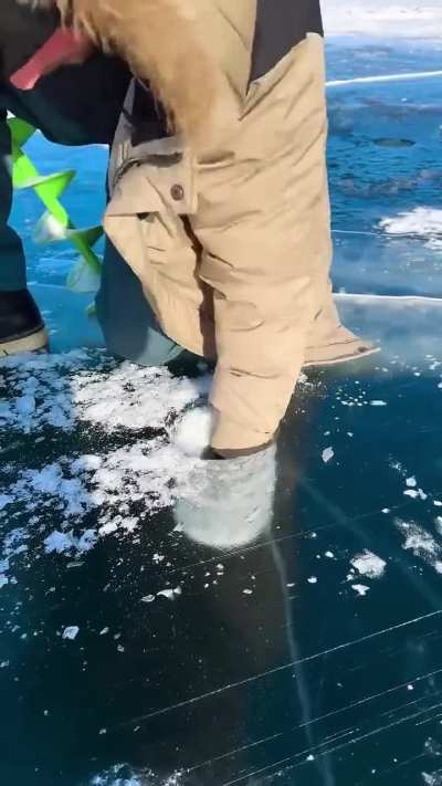 How thick is the ice at lake baikal