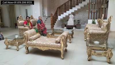 Peacock Design Hand Carved Sofa in Teakwood