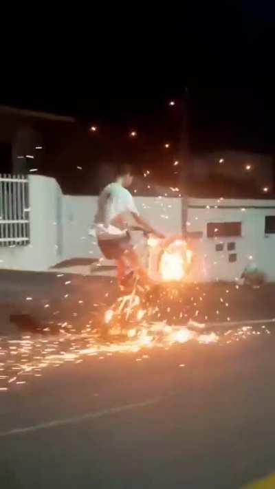 HMB while I drive this bike with fire.