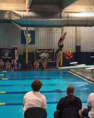 To do a backflip off of a diving board...