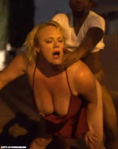 Milf taking BBC in the street