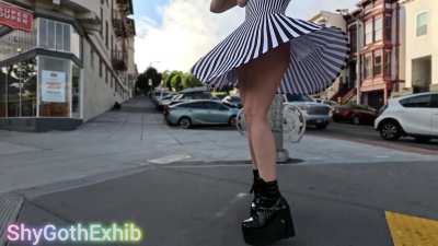 Showing off my Halloween costume in the city!