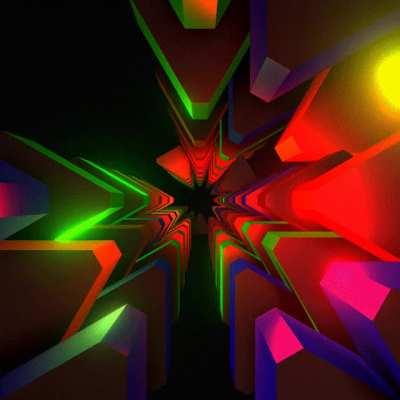 RGB Triangle Tunnel BLAST III 🟥🟩🟦 by Xponentialdesign