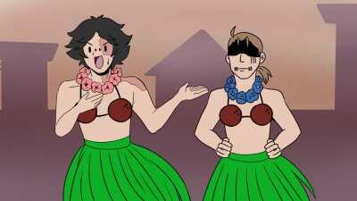 [OC] When there's only four teammates left in duo hunters and you need to make a draw- I I just wanted to make Norton do the hula. Happy Birthday Norton!