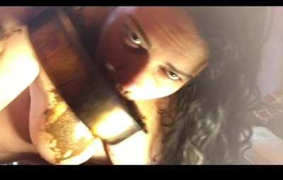 (F) A good girl licks her bowl clean 🤎🥰💩👅