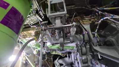 New 737 MAX 9 wheel well, clean enough to eat from