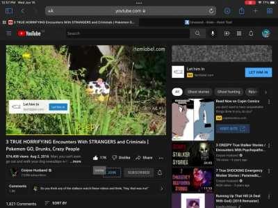 Freaky ad on YouTube