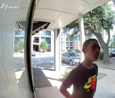 When you get caught ding dong ditching but you’re a master of deception