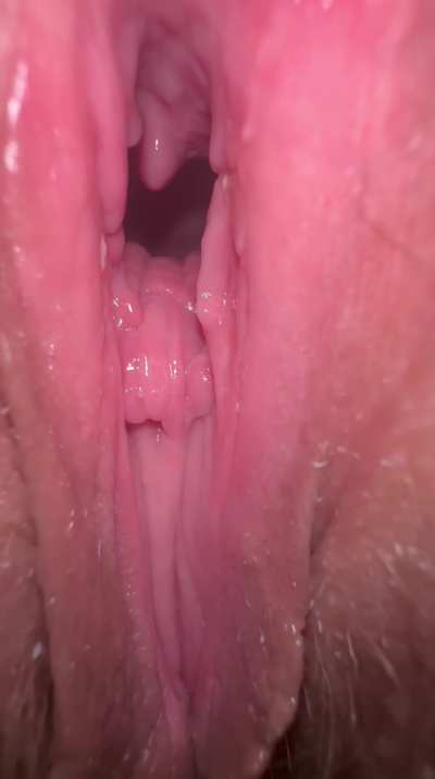 Gaped open from behind on all fours