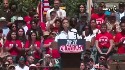 AOC: ''Donald Trump is a criminal. A criminal found guilty of 34 felony counts of fraud. Of course he is lying and manipulating the stock market too. He is making himself, the billionaires who back him and the members of Congress who trade with him rich, 