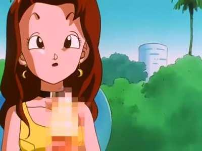 Time Goten shared his ice cream with his girlfriend. 