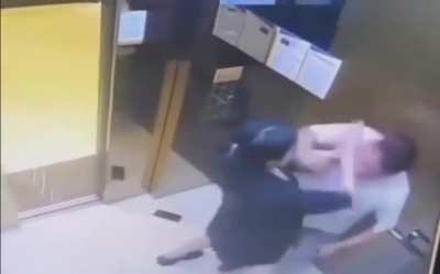 Slap fest in the elevator