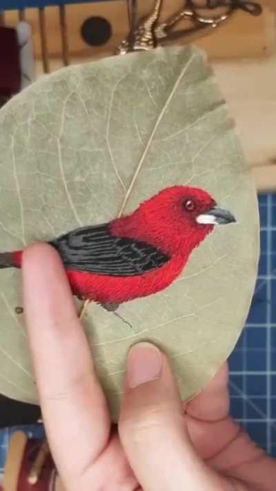 Incredible Art Made Out Of Leaf
