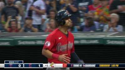 [Highlight] [Highlight] Oscar Gonzalez puts Cleveland up early with a patented 