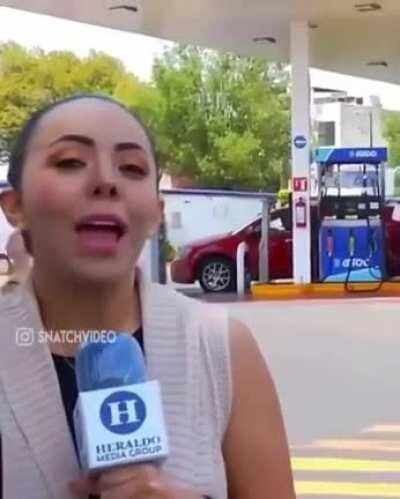 Cameraman got his priorities right