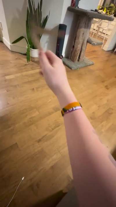 I made my first butterfly knife at school today and i just learned my first trick