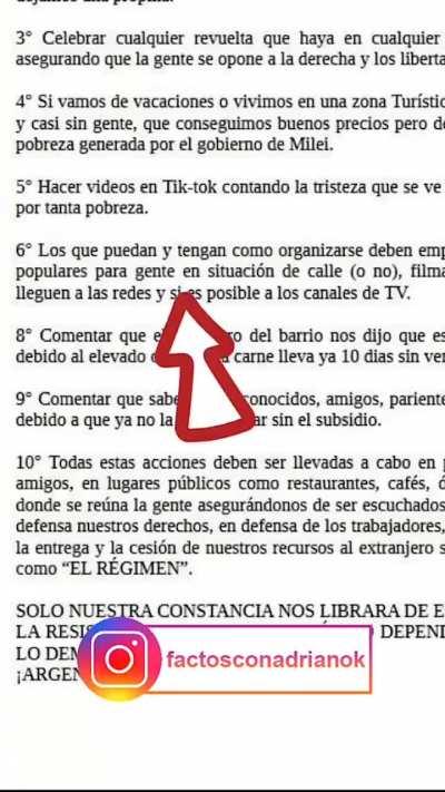 Difunden en las redes un supuesto manual de la Resistencia K para intentar erosionar al gobierno de Milei provocando su salida anticipada 