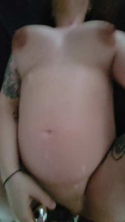 Cum covered, pregnant, and being used