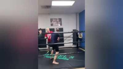 Random guy off the street (Blue shirt) claims to be the 