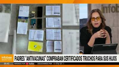 🟠 ALERTA PADRES ANTIVACUNAS Un grupo de padres en Mendoza falsificaba certificados para que sus hijos aparezcan en el registro de niños vacunados.