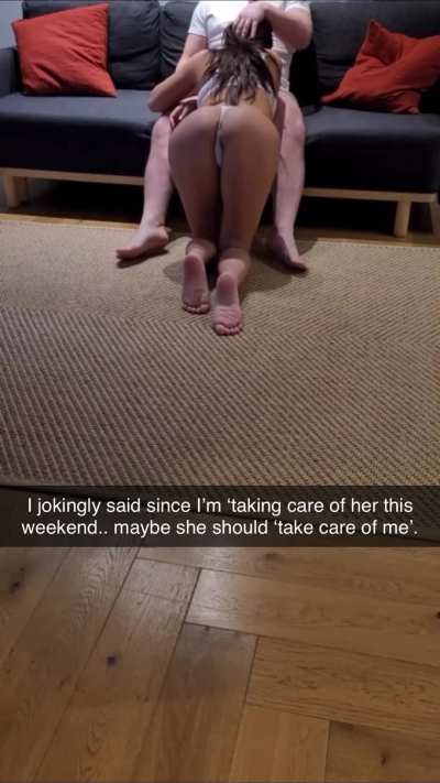 She just crawled on over