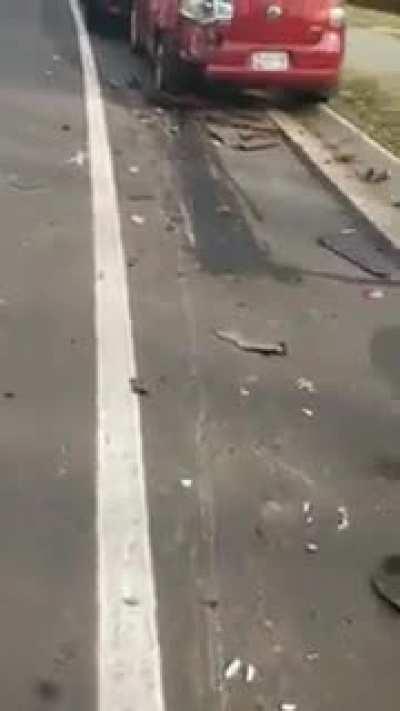 Aftermath of a drunk driver. &ldquo;This motherfucker&rdquo;